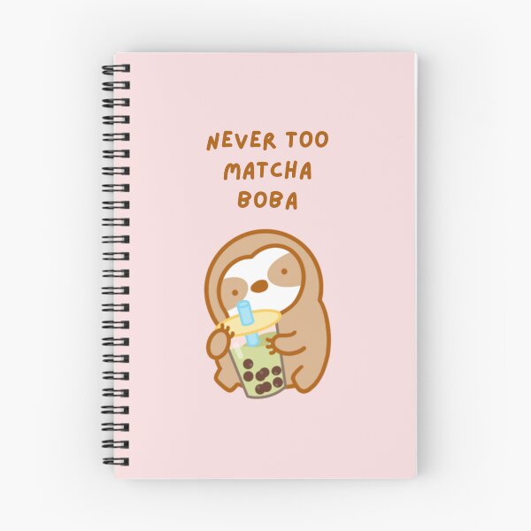 Item preview, Never Too Much Boba Matcha Boba Sloth designed and sold by theslothinme.