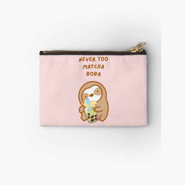 Item preview, Never Too Much Boba Matcha Boba Sloth designed and sold by theslothinme.