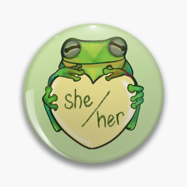 Artikelvorschau, Froggy Pronomen Herzen – Sie/Sie entworfen und verkauft von GoodToad.