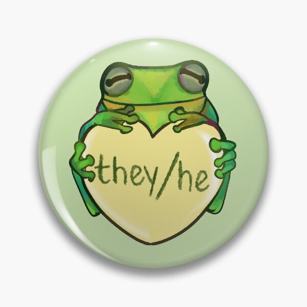 Artikelvorschau, Froggy Pronomen Herzen – Sie/Er entworfen und verkauft von GoodToad.
