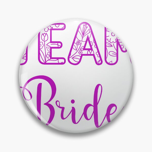 Item preview, Blooming Unity: Team Bride in Floral Font, Captivating Handwritten Elegance for the Bride designed and sold by EmeraldeaArt.