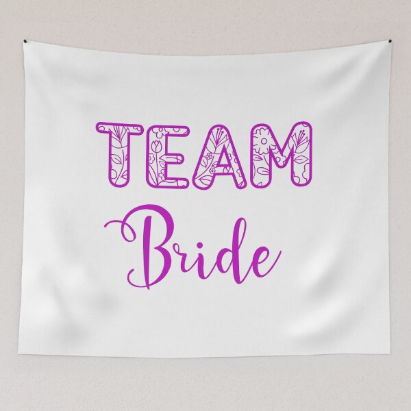 Item preview, Blooming Unity: Team Bride in Floral Font, Captivating Handwritten Elegance for the Bride designed and sold by EmeraldeaArt.