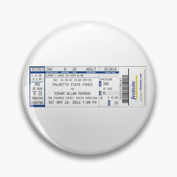 Item preview, The Foxhole Court Game Tickets designed and sold by belile.