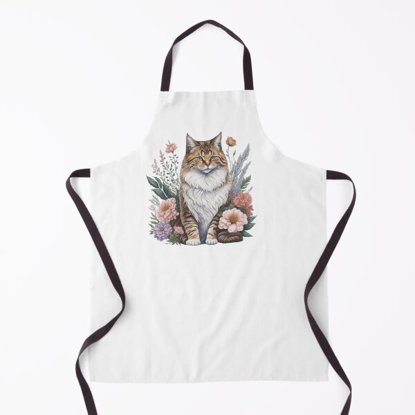 Item preview, Cute Siberian Cat with Flowers designed and sold by Clipartopia.