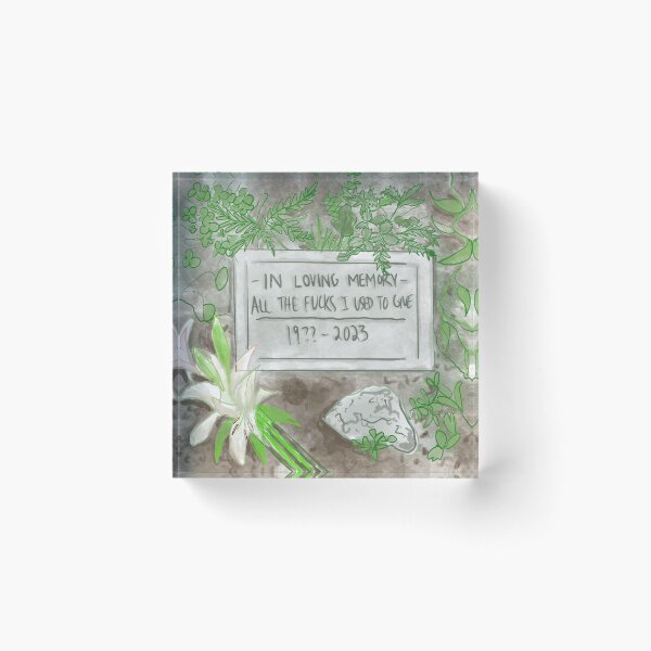 Item preview, Memorial Tombstone “I Don’t Give a Duck” designed and sold by MandaScribbles.