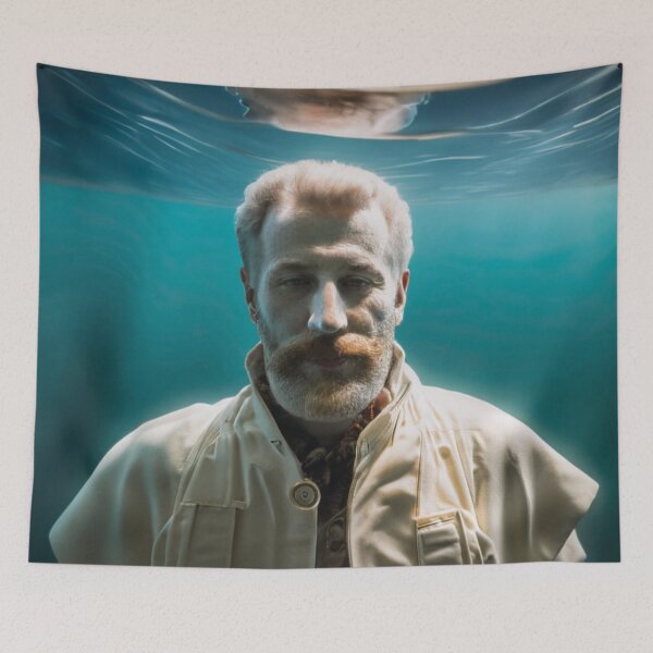 Item preview, Portrait of man underwater designed and sold by jsebouvi.
