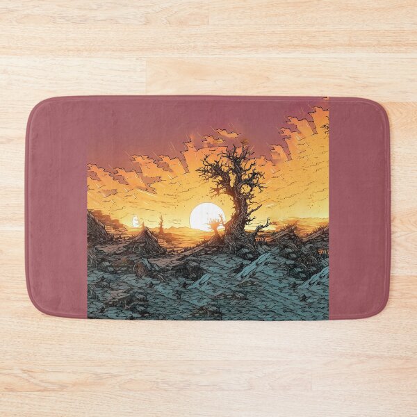 Item preview, Bright Orange Sunset on the Borderlands Comic Manga Illustration designed and sold by Drahcnayel.