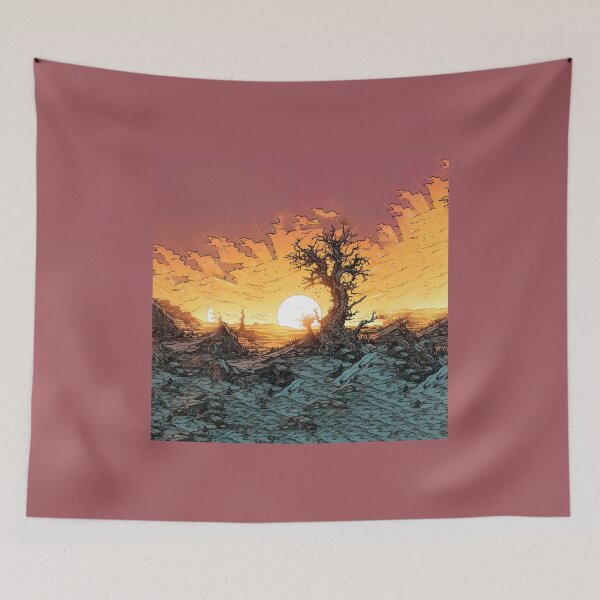 Item preview, Bright Orange Sunset on the Borderlands Comic Manga Illustration designed and sold by Drahcnayel.