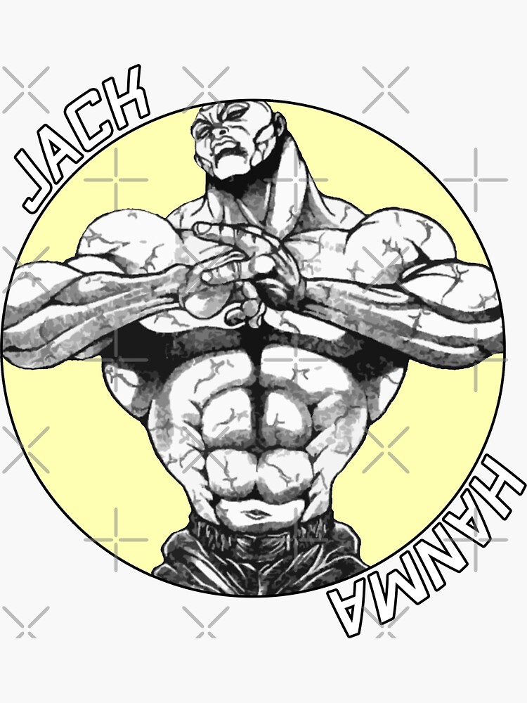 Baki hanma back eating  Sticker by CoconutWater10