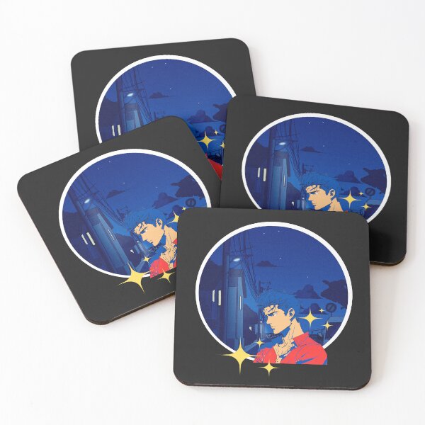 Item preview, 90s Retro Style Anime Boy Dark Blue Hair Side Profile Anibae designed and sold by ChibiCollectors.