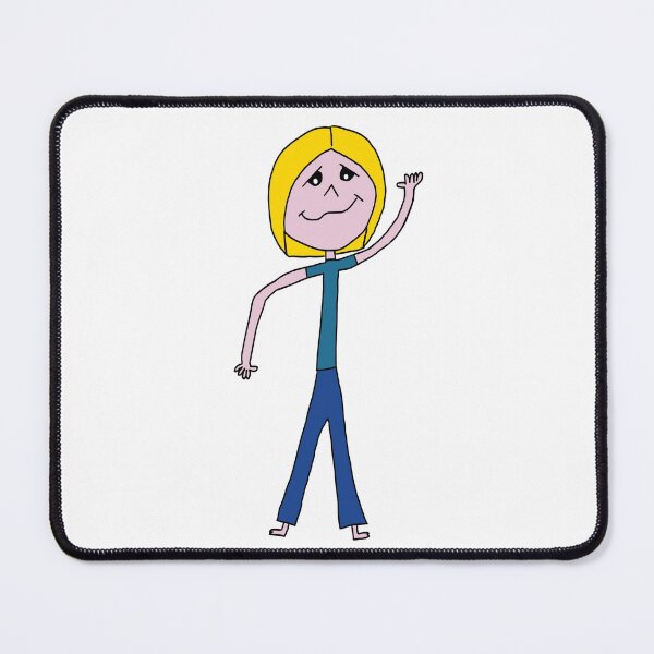 Item preview, Funny Waving Happy Hippy Blonde Thin Skinny Tall Kid Drawing designed and sold by SunnieCoast.