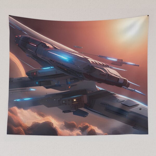Item preview, Star Ship Planet Side designed and sold by Ink Art Design.