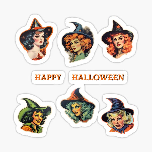 Six Halloween Beauties Version 1 Sticker