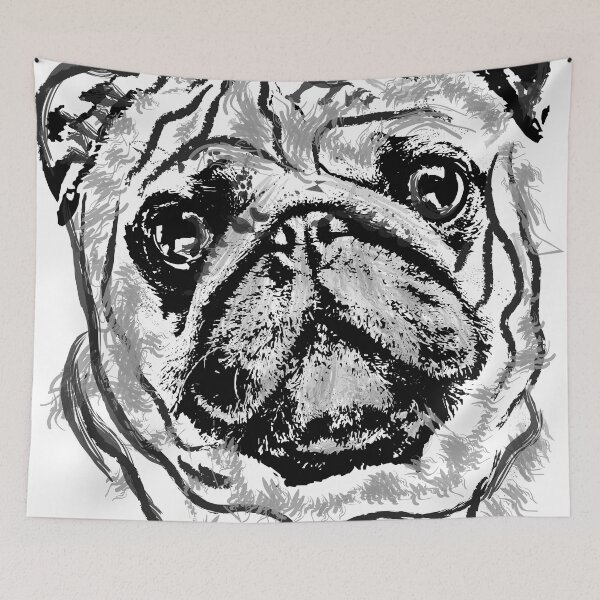 Item preview, Cute pug dog hand-made sketch art | Hand-Made Sketch Art of a Cute Pug Dog - An Emotional Masterpiece designed and sold by KARTICK DUTTA.
