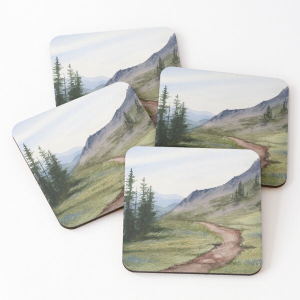 Item preview, "Top of the World" Watercolor Landscape Painting designed and sold by kilobyte.