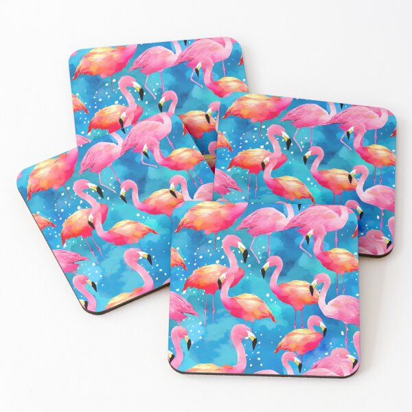 Item preview, Watercolour Flamingos Pattern designed and sold by PatternStudios.