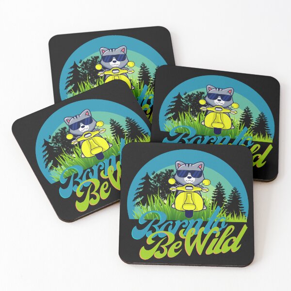 Item preview, Cat Driving a moped -Born to be Wild designed and sold by PatriciaReyes.