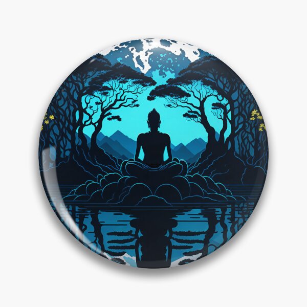 Item preview, Buddha fullmoon art designed and sold by ZenStickConcept.