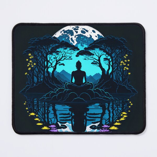 Item preview, Buddha full moon art designed and sold by ZenStickConcept.