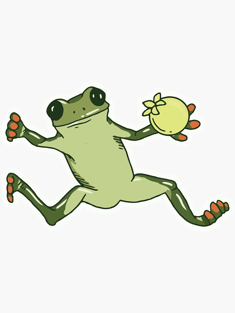 funny frogs in the forest Sticker for Sale by jozef07