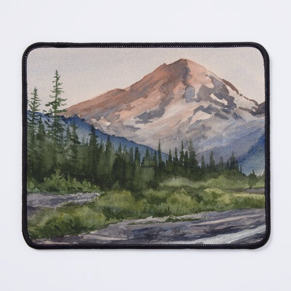 Item preview, "Last Light" Watercolor Landscape Painting designed and sold by kilobyte.