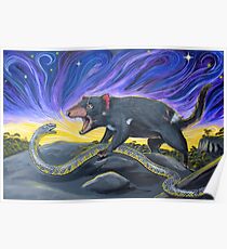 Tiger Snake vs Tasmanian Devil Poster