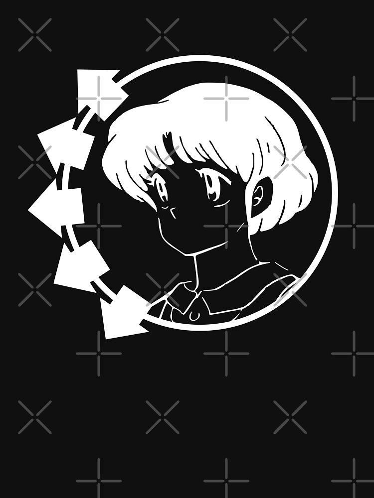 Thumbnail 7 of 7, Classic T-Shirt, Smiley Arrows Animé (White) designed and sold by Dan Zetterström.