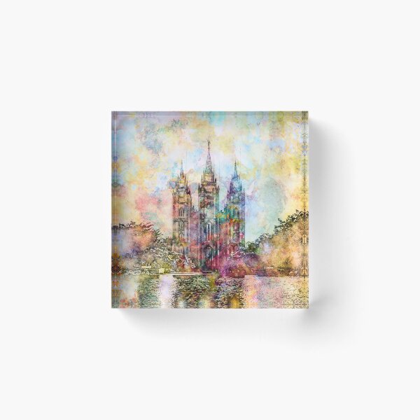 Item preview, Salt Lake City Utah Temple - Ink and Watercolor designed and sold by melodyrosemedia.