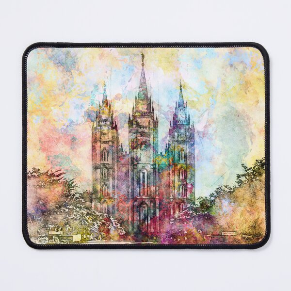 Item preview, Salt Lake City Utah Temple - Ink and Watercolor designed and sold by melodyrosemedia.