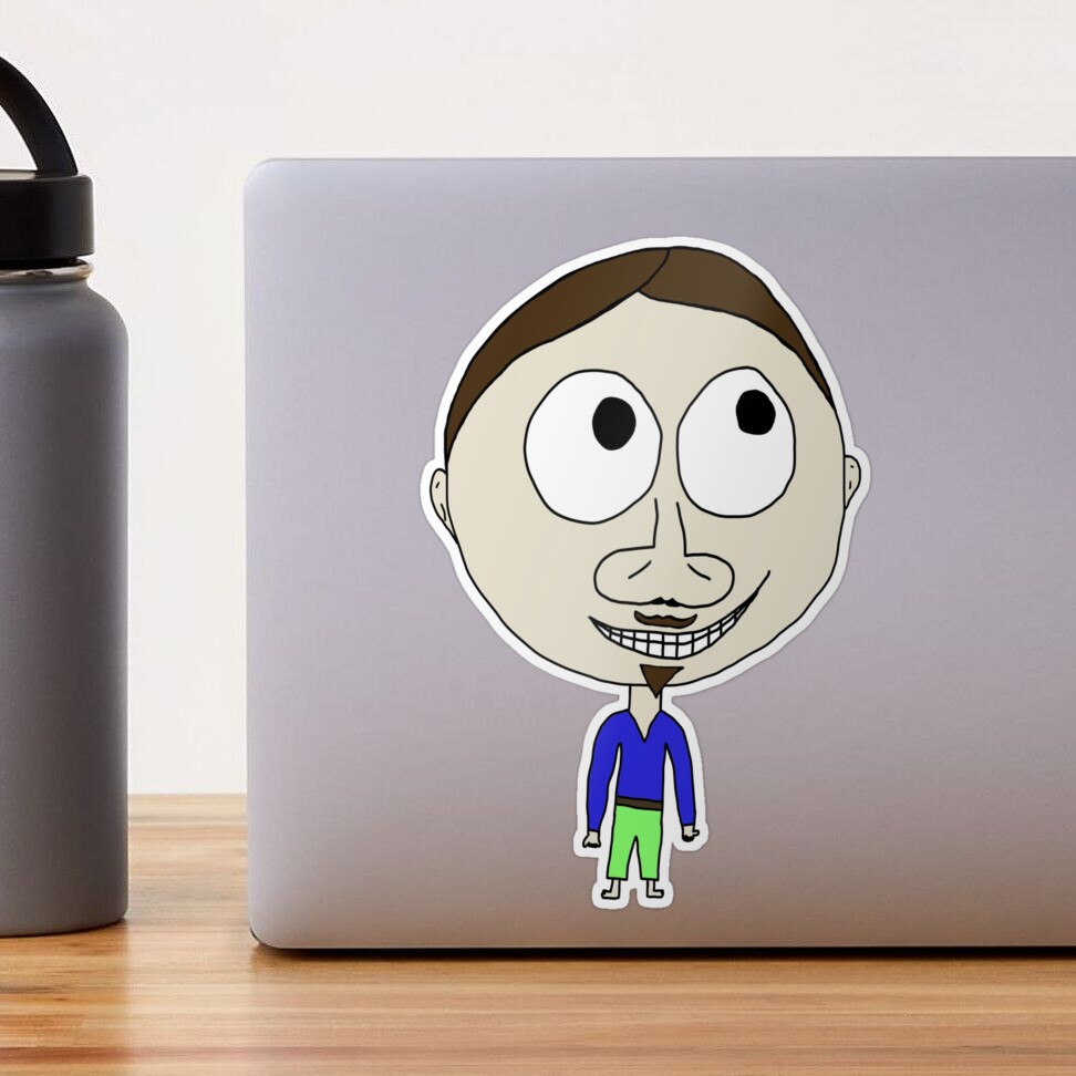 Funny Weird Magician Mustache Man Drawing