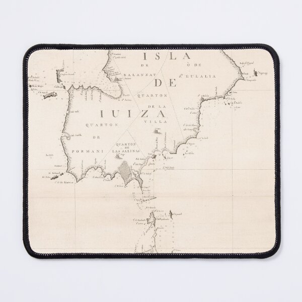 Item preview, Vintage Ibiza Spain Map (1786) designed and sold by BravuraMedia.