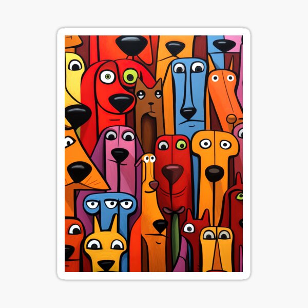Item preview, Abstract Canine Vibes designed and sold by Retro Type.