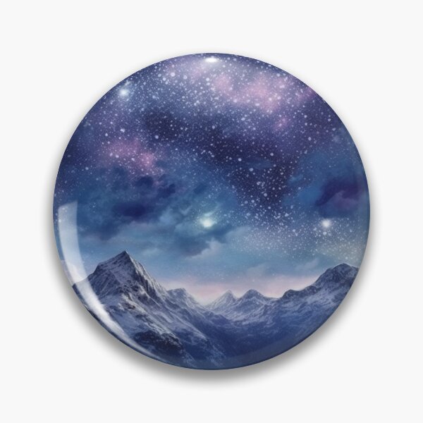 Item preview, Mountains with galaxy and space designed and sold by zand-n-zive.