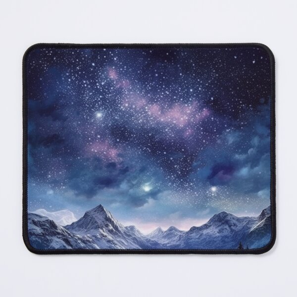 Item preview, Mountains with galaxy and space designed and sold by zand-n-zive.