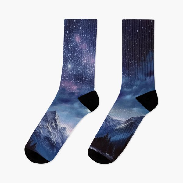 Item preview, Mountains with galaxy and space designed and sold by zand-n-zive.