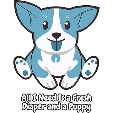 ABDL Diaper and Puppy for littles, ageplay, babyfurs | Sticker