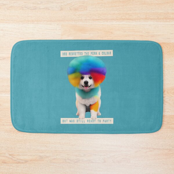 Item preview, Bob's Regret - Funny Rainbow Hair Dog Design designed and sold by tinytiger77.