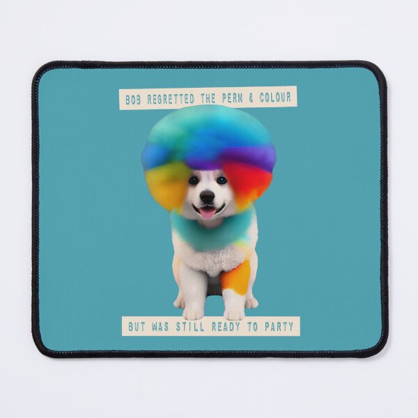 Item preview, Bob's Regret - Funny Rainbow Hair Dog Design designed and sold by tinytiger77.