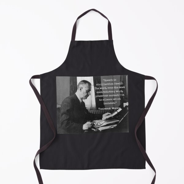 Item preview, Thomas Mann portrait and quote: Speech is civilization itself... designed and sold by artbleed.