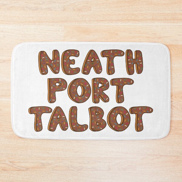 Item preview, Counties of Neath Port Talbot text Shaped Like Chocolate Donuts  designed and sold by DonutsWords.