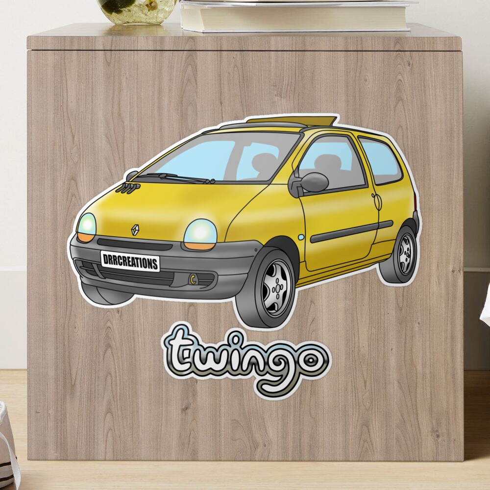 Twingo yellow script! French car lover! Mk1! Fun design! Sticker