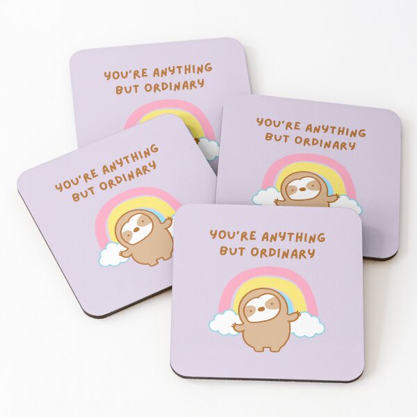 Item preview, You‘re Anything But Ordinary Rainbow Sloth  designed and sold by theslothinme.