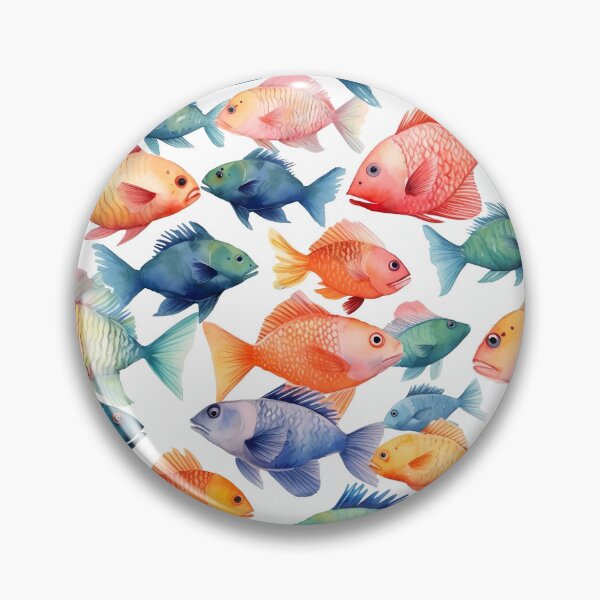Item preview, Watercolour Fish Pattern designed and sold by PatternStudios.