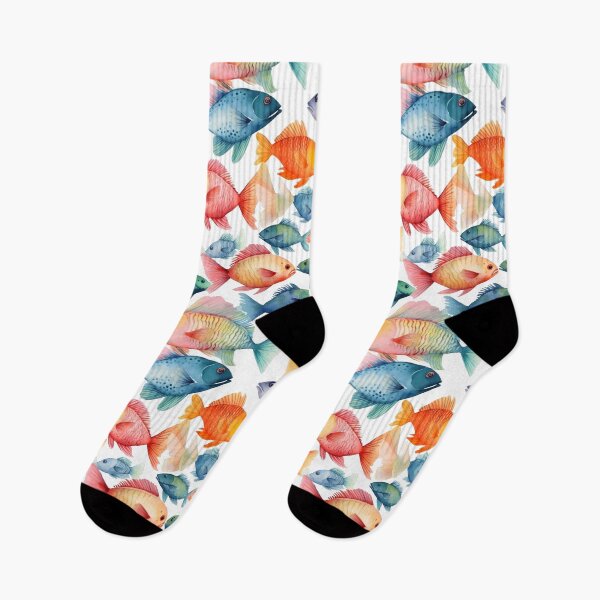 Item preview, Watercolour Fish Pattern designed and sold by PatternStudios.