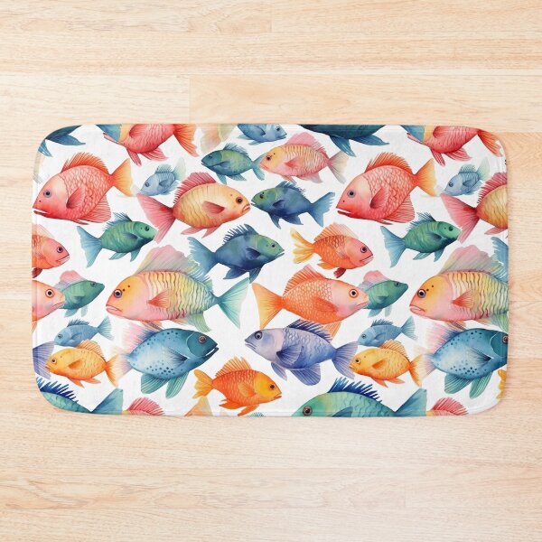 Item preview, Watercolour Fish Pattern designed and sold by PatternStudios.