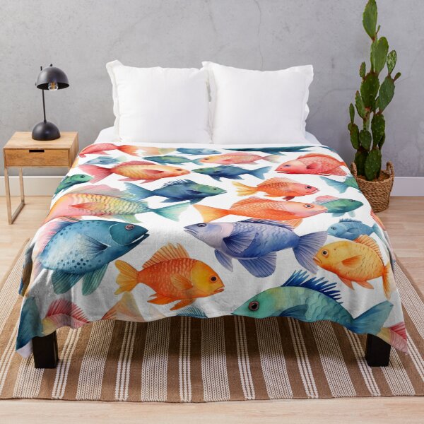 Item preview, Watercolour Fish Pattern designed and sold by PatternStudios.