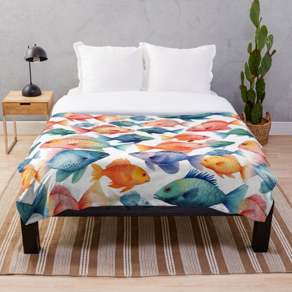 Item preview, Watercolour Fish Pattern designed and sold by PatternStudios.