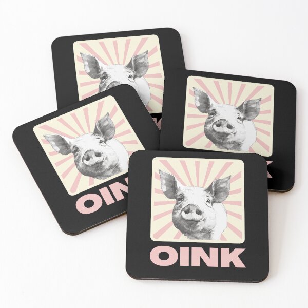 Item preview, Retro oink pig - funny pig designed and sold by Straya75.