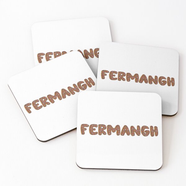 Item preview, Counties of Fermanagh text Shaped Like Chocolate Donuts  designed and sold by DonutsWords.