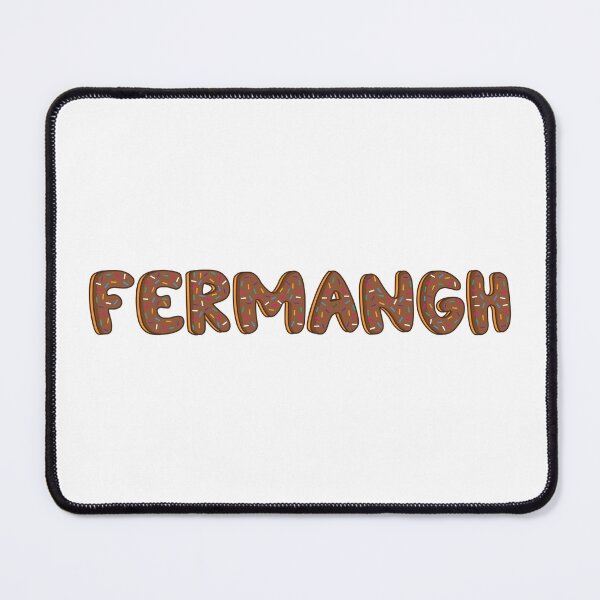 Item preview, Counties of Fermanagh text Shaped Like Chocolate Donuts designed and sold by DonutsWords.